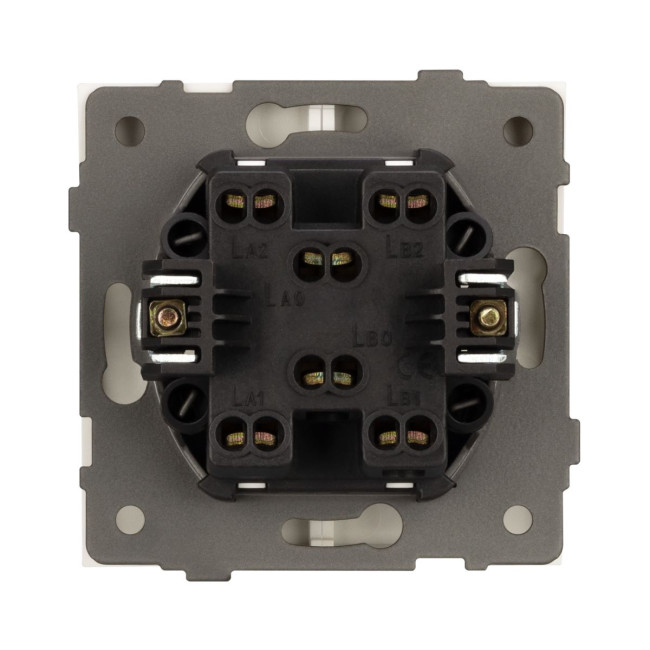 Механизм выключателя двухклавишный проходной Arlight SWT-TENDO-MKP2-SFPL-GD (230V, 10A) 054554