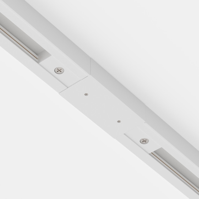 Прямой коннектор питания с вводом питания Maytoni Technical Single phase track system Unity белый TRA001CB-11W