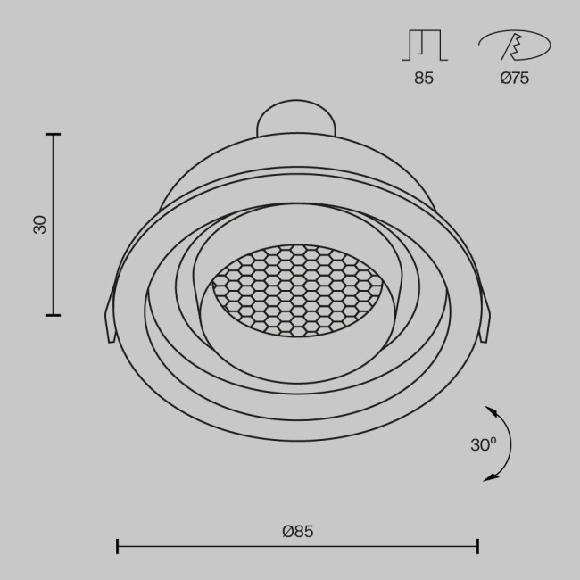 Встраиваемый светильник Maytoni Technical Downlight Atom DL113-GU10-01-RD-B Встраиваемый светильник Maytoni Technical Downlight Atom DL113-GU10-01-RD-B