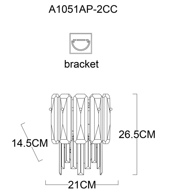Настенный светильник Arte Lamp Nicoletta A1051AP-2CC Настенный светильник Arte Lamp Nicoletta A1051AP-2CC