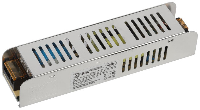 Блок питания Эра 60Вт DC24В 2.5A IP20 LP-LED-60W-IP20-24V-S Б0061129 Блок питания Эра 60Вт DC24В 2.5A IP20 LP-LED-60W-IP20-24V-S Б0061129
