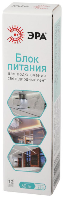 Блок питания Эра 60Вт DC24В 2.5A IP20 LP-LED-60W-IP20-24V-S Б0061129 Блок питания Эра 60Вт DC24В 2.5A IP20 LP-LED-60W-IP20-24V-S Б0061129