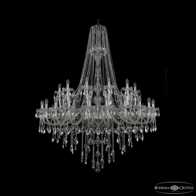 Подвесная люстра Bohemia Ivele Crystal 1415/24+12+6/530/h-187 Ni