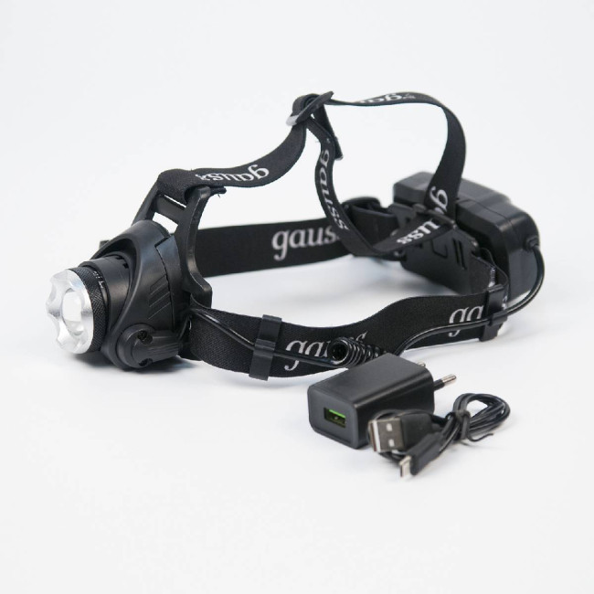Налобный светодиодный фонарь Gauss аккумуляторный 110х105 450 лм GF407 Налобный светодиодный фонарь Gauss аккумуляторный 110х105 450 лм GF407