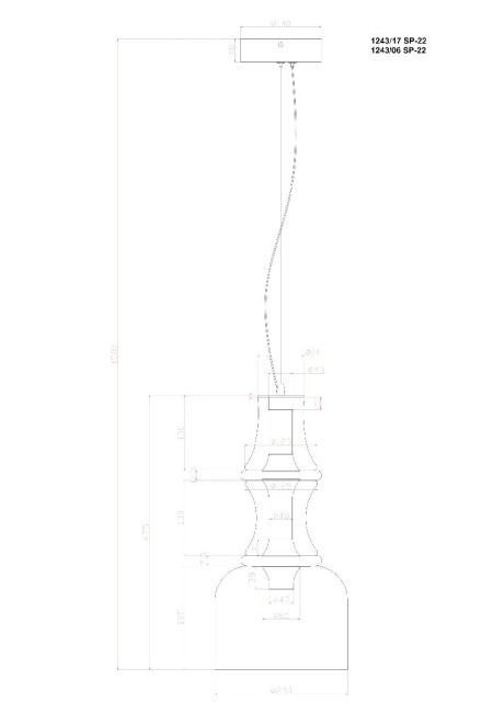 Подвесной светильник Divinare Volturn 1243/17 SP-22 Подвесной светильник Divinare Volturn 1243/17 SP-22
