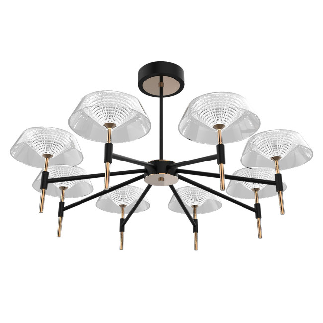 Люстра на штанге DeLight Collection MD21001018-8A black/gold Люстра на штанге DeLight Collection MD21001018-8A black/gold