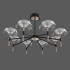 Люстра на штанге DeLight Collection MD21001018-8A black/gold Люстра на штанге DeLight Collection MD21001018-8A black/gold