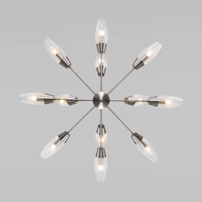 Потолочная люстра Eurosvet Thalia 60140/12 сатин-никель Потолочная люстра Eurosvet Thalia 60140/12 сатин-никель