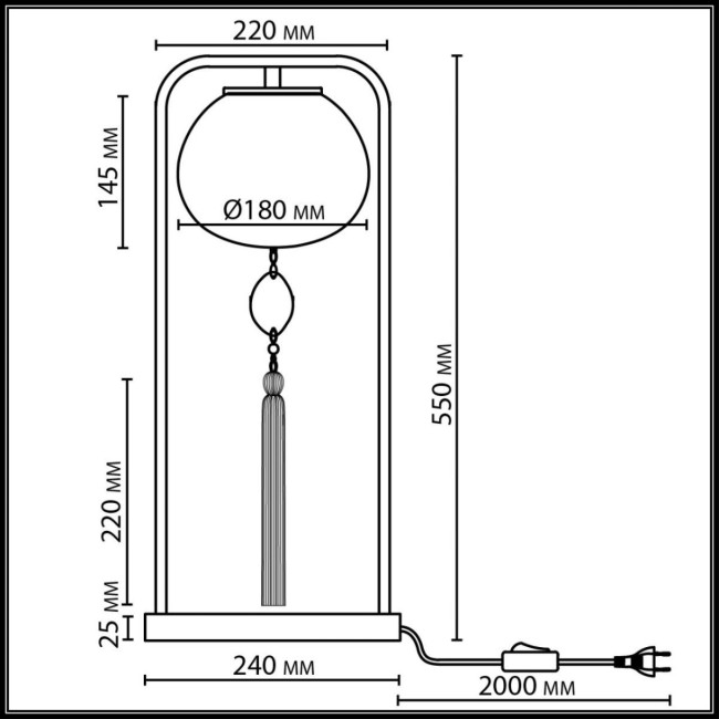 Настольная лампа Odeon Light Modern Fiolent 5432/1T Настольная лампа Odeon Light Modern Fiolent 5432/1T