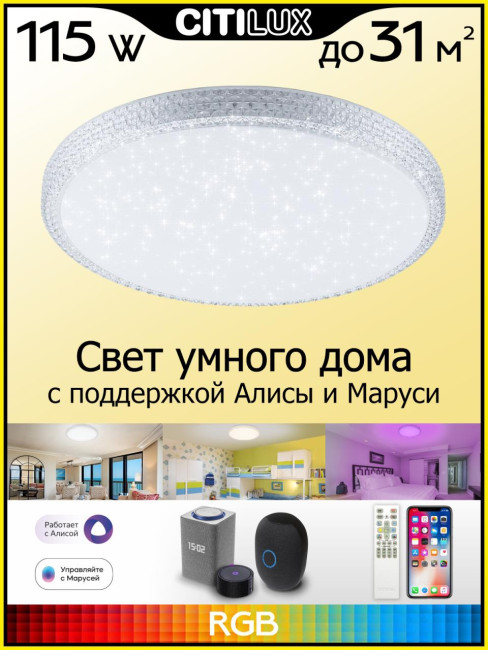 Потолочный светильник Citilux Альпина CL718A80G