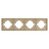 Рамка пластиковая на 4 поста Arlight FRM-TENDO-SFPL-4-GD 054663 Рамка пластиковая на 4 поста Arlight FRM-TENDO-SFPL-4-GD 054663