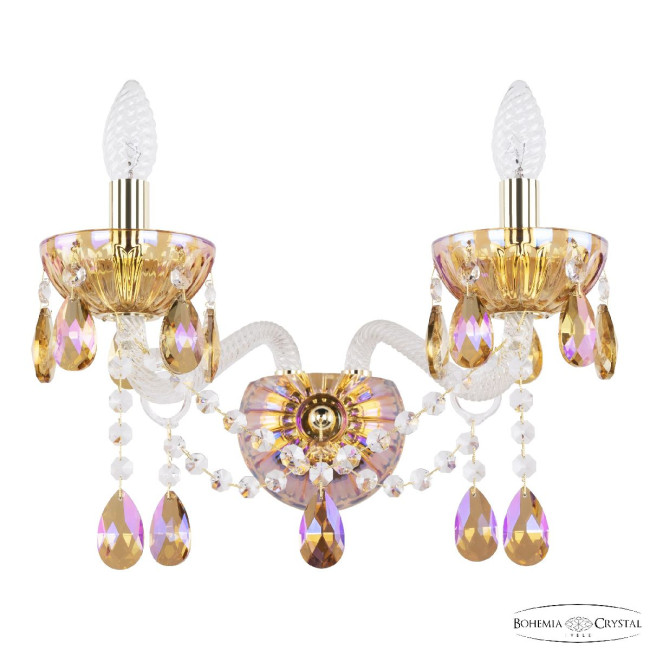 Бра Bohemia Ivele Crystal 5413B/2/165 G Shampan/M-1H K777 Бра Bohemia Ivele Crystal 5413B/2/165 G Shampan/M-1H K777