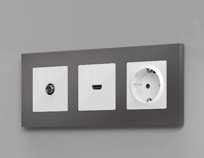 Комплект механизма розетки HDMI 2.0 40V/500mA 2.0GHz 5-18Gbit/s Ambrella Volt Alfa MA114010