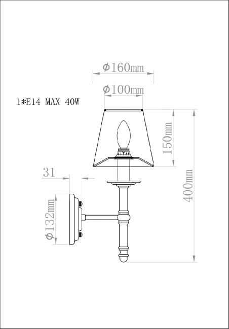 Бра Garda Decor K2BW2021-1 Бра Garda Decor K2BW2021-1