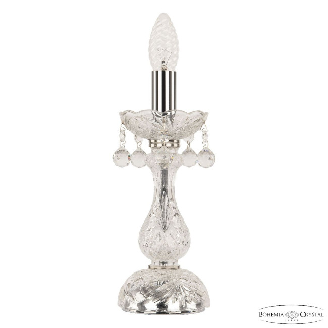 Настольная лампа Bohemia Ivele Crystal 108L/1-27 Ni Настольная лампа Bohemia Ivele Crystal 108L/1-27 Ni