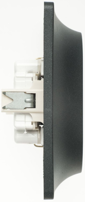 Розетка 2-ая с/з со шторками, 16А (в сборе) Systeme Electric Glossa Антрацит GSL000726