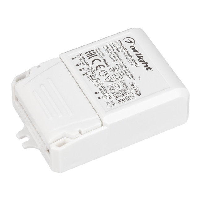 Блок питания Arlight ARJ-SP-12-PFC-DALI2-A (12W, 3-24V, 0.35-0.7A) 033809 Блок питания Arlight ARJ-SP-12-PFC-DALI2-A (12W, 3-24V, 0.35-0.7A) 033809
