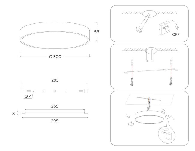 Потолочный светильник Ambrella Light Orbital Air Alum FV5524