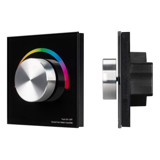 Панель Arlight Smart-P8-RGB-G-IN Black (12-24V, 3x4A, Rotary, 2.4G) 033763 Панель Arlight Smart-P8-RGB-G-IN Black (12-24V, 3x4A, Rotary, 2.4G) 033763