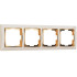 Рамка на 4 поста Werkel Snabb слоновая кость/золото W0041932 4690389160929 Рамка на 4 поста Werkel Snabb слоновая кость/золото W0041932 4690389160929