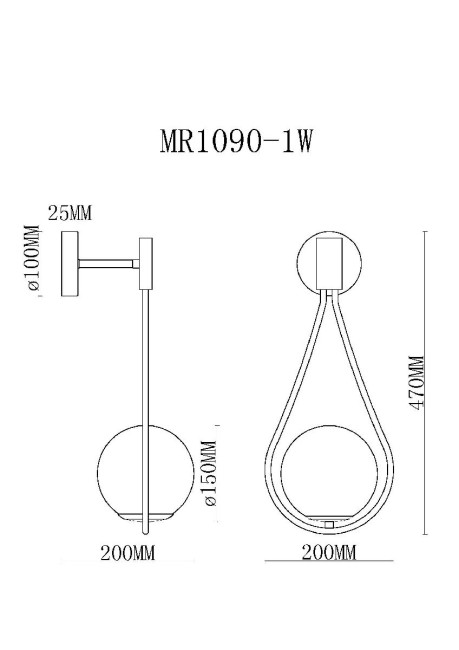 Бра MyFar Florenz MR1090-1W Бра MyFar Florenz MR1090-1W