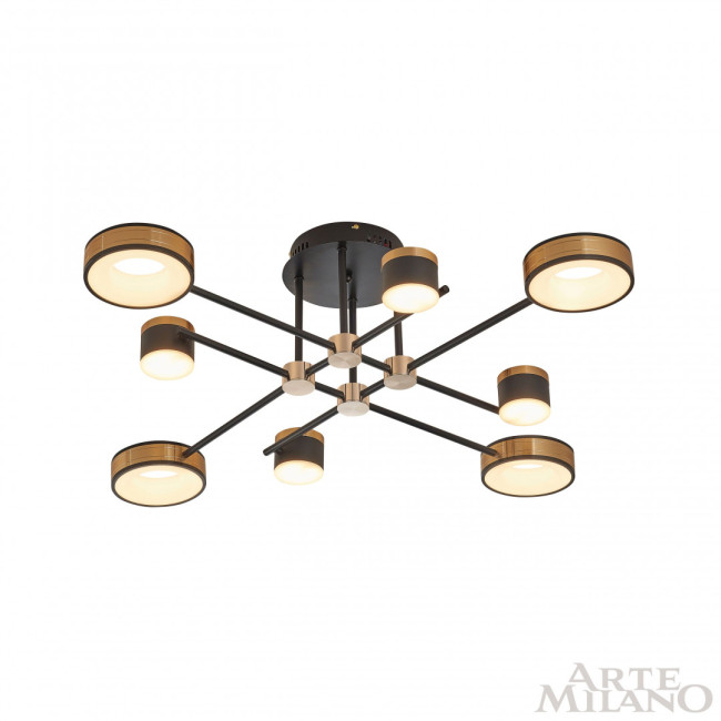 Потолочная люстра Arte Milano 272040/8 BK/GD