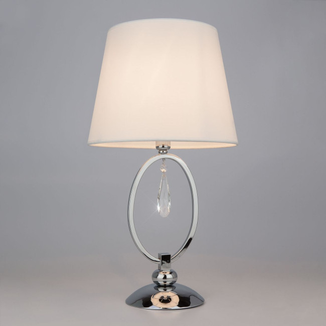 Настольная лампа Eurosvet Madera 01055/1 хром/прозрачный хрусталь Strotskis Настольная лампа Eurosvet Madera 01055/1 хром/прозрачный хрусталь Strotskis