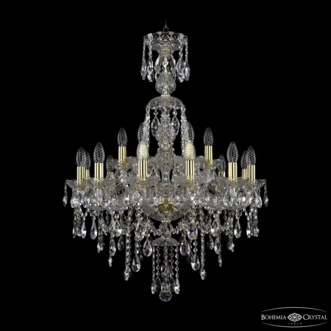 Подвесная люстра Bohemia Ivele Crystal 1415/12+6/220/XL-86 G