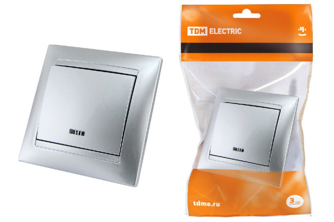Выключатель одноклавишный с подсветкой Лама TDM Electric SQ1815-0204 Выключатель одноклавишный с подсветкой Лама TDM Electric SQ1815-0204