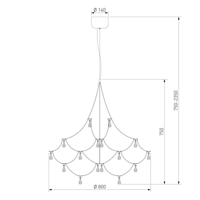 Подвесная люстра Bogate's Adit 90400 LED a072123