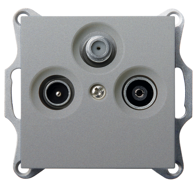 Розетка TV-FM-SAT Jasmart распределительная S коннектор G6207S Розетка TV-FM-SAT Jasmart распределительная S коннектор G6207S