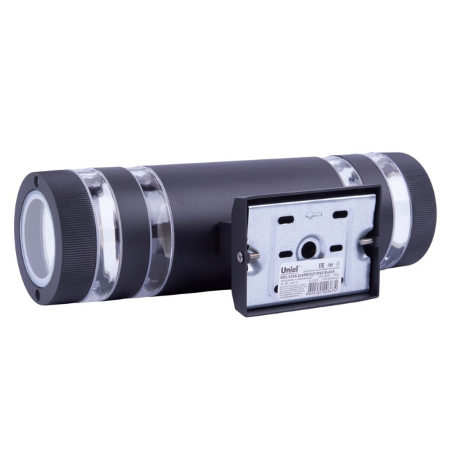 Уличный настенный светильник Uniel UUL-S20A 2x60W/E27 IP65 BLACK UL-00012921 Уличный настенный светильник Uniel UUL-S20A 2x60W/E27 IP65 BLACK UL-00012921