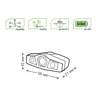 Налобный светодиодный фонарь Gauss аккумуляторный 30х50 180 лм GF406