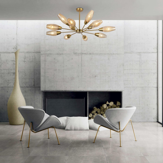 Потолочная люстра Eurosvet Thalia 60140/12 золото Потолочная люстра Eurosvet Thalia 60140/12 золото