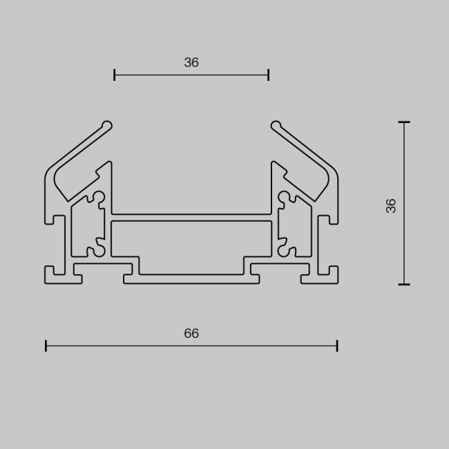 Профиль Maytoni Technical Accessories for tracks TRA001MP-112S Профиль Maytoni Technical Accessories for tracks TRA001MP-112S