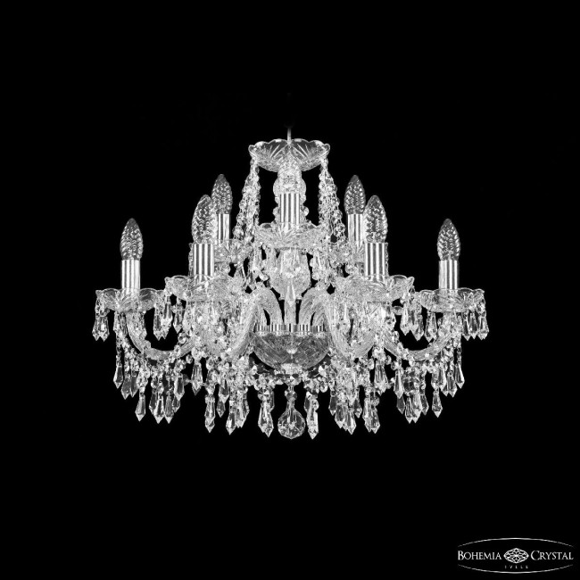 Подвесная люстра Bohemia Ivele Crystal 1403/6+3/195 Ni Подвесная люстра Bohemia Ivele Crystal 1403/6+3/195 Ni