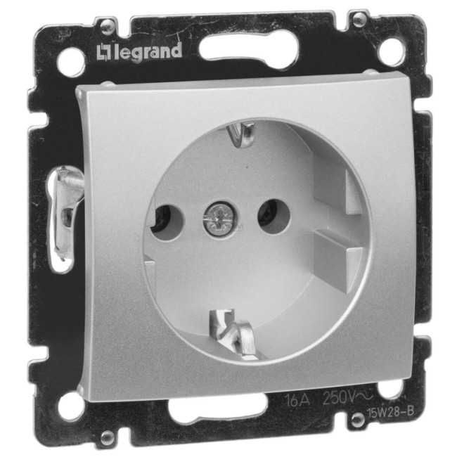 Розетка 2К+3 Legrand Valena 16A 250V с/з винтовой зажим алюминий 770120 Розетка 2К+3 Legrand Valena 16A 250V с/з винтовой зажим алюминий 770120