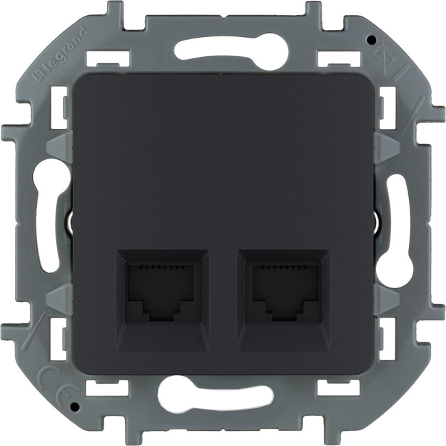 Розетка компьютерная двойная RJ45 Legrand Inspiria 673843 Розетка компьютерная двойная RJ45 Legrand Inspiria 673843