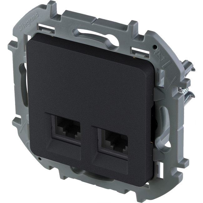 Розетка компьютерная двойная RJ45 Legrand Inspiria 673843 Розетка компьютерная двойная RJ45 Legrand Inspiria 673843
