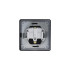 Розетка с/з со шторками с крышкой, 16А, IP44 (в сборе) Systeme Electric Glossa Антрацит GSL000748