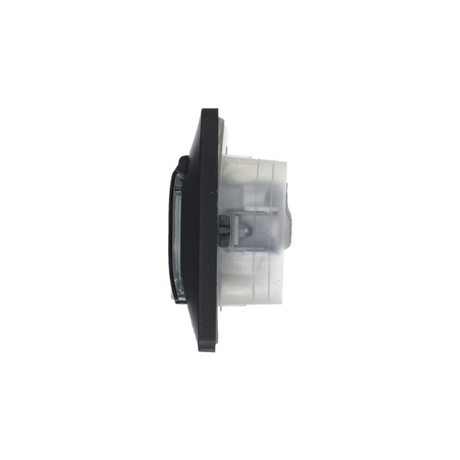 Розетка с/з со шторками с крышкой, 16А, IP44 (в сборе) Systeme Electric Glossa Антрацит GSL000748