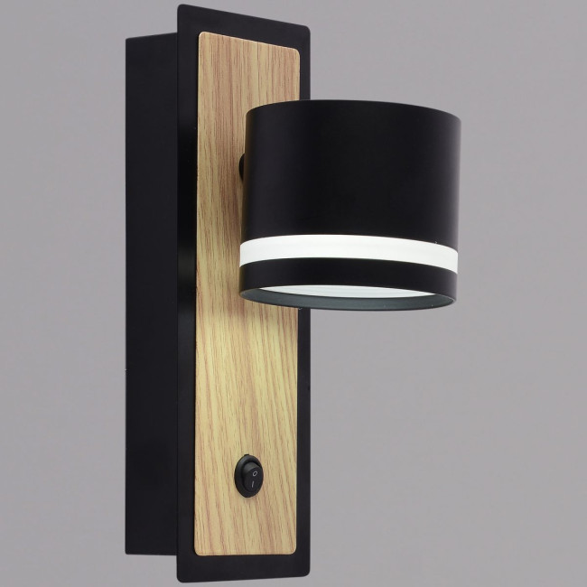 Бра Reluce 22540-0.2-01 BK+WOOD Бра Reluce 22540-0.2-01 BK+WOOD