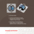 Розетка телефонная RJ11 + компьютерная RJ45 Arte Milano 202.44-1.silver