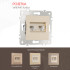 Розетка двойная RJ45 Arte Milano 203.45-2.shampan Розетка двойная RJ45 Arte Milano 203.45-2.shampan