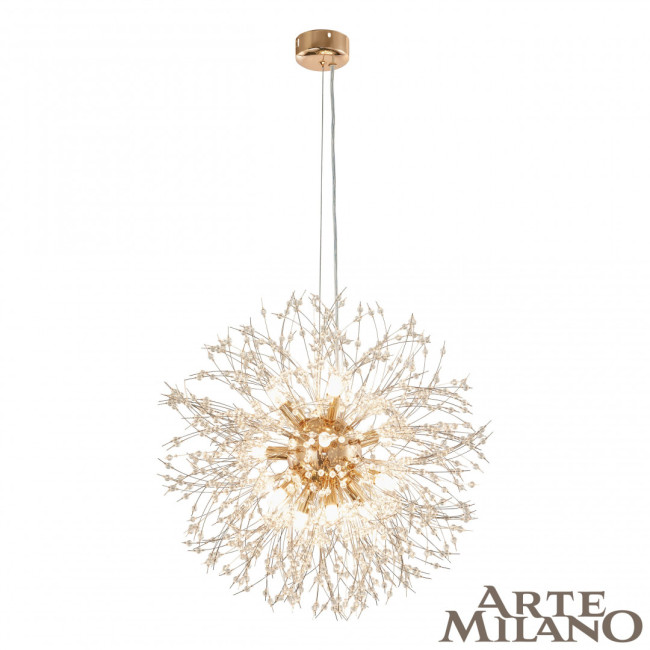 Подвесная люстра Arte Milano 74398.D500.H550.G9.12 G Подвесная люстра Arte Milano 74398.D500.H550.G9.12 G