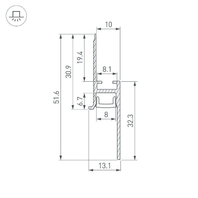 Профиль Arlight PLINTUS-FANTOM-H20-2000 ANOD 048685 Профиль Arlight PLINTUS-FANTOM-H20-2000 ANOD 048685