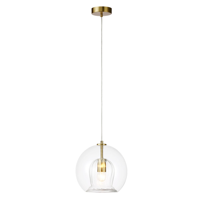 Подвесной светильник Crystal Lux LUISA SP1 BRASS/TRANSPARENT Подвесной светильник Crystal Lux LUISA SP1 BRASS/TRANSPARENT