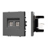 Механизм сдвоенной компьютерной розетки Arlight SCT-NOBE-MPC2-SFPL-GR (RJ-45, CAT6) 054315