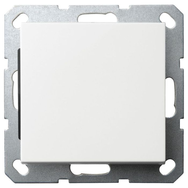 Выключатель одноклавишный Jasmart в комплекте с накладкой 10A 250V белый глянцевый G3011W