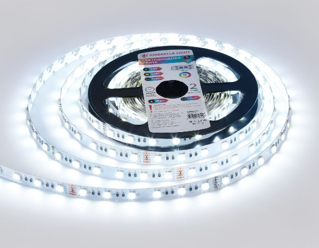 Светодиодная лента Ambrella Light LED Strip 24В 5050 10Вт/м RGBW+6500K 5м IP20 GS4403 Светодиодная лента Ambrella Light LED Strip 24В 5050 10Вт/м RGBW+6500K 5м IP20 GS4403